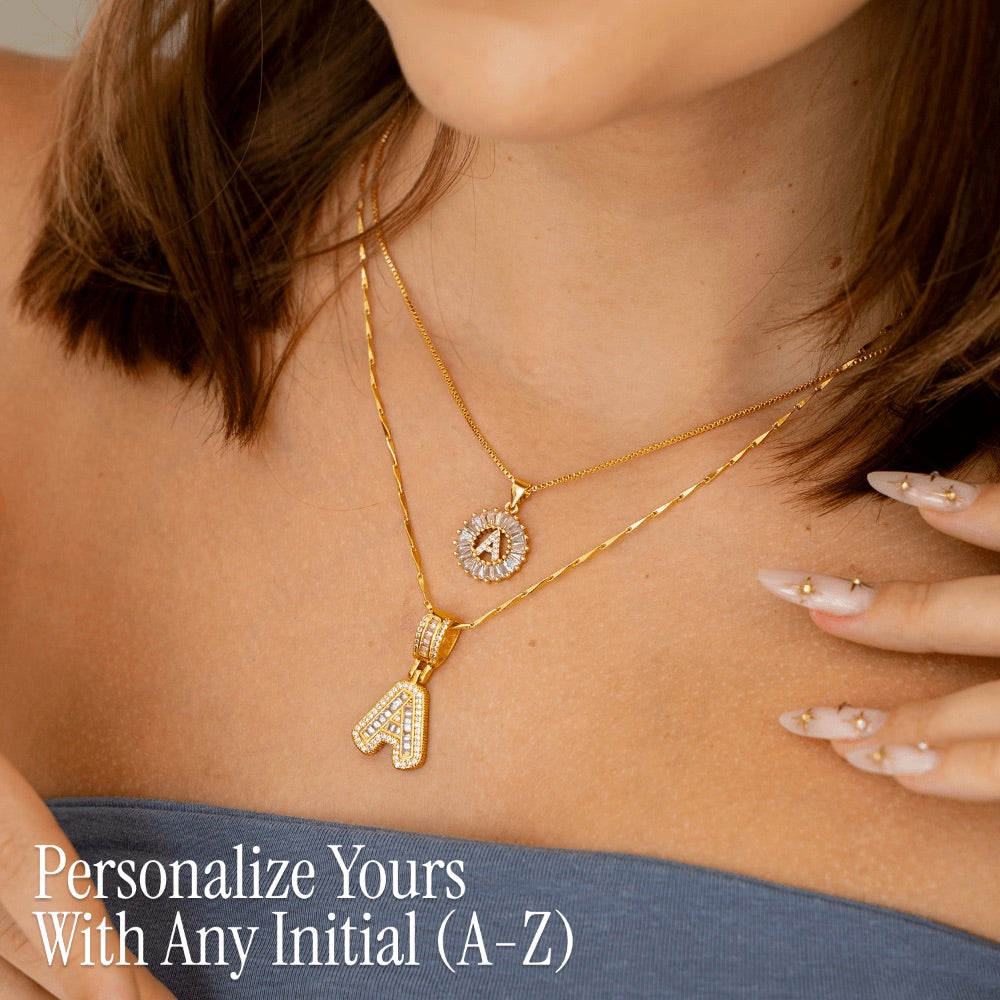 【LAST DAY 52% OFF】2 Pack - Initial Letter Pendant Necklaces